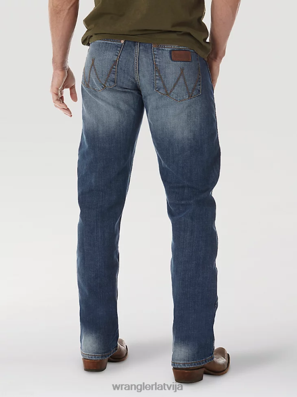 kokvilnas koksne retro slim fit džinsi ar taisnām kājām vīriešiem apģērbs Wrangler BFNTB34