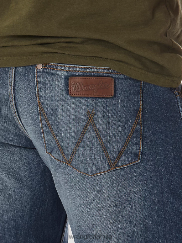 kokvilnas koksne retro slim fit džinsi ar taisnām kājām vīriešiem apģērbs Wrangler BFNTB34