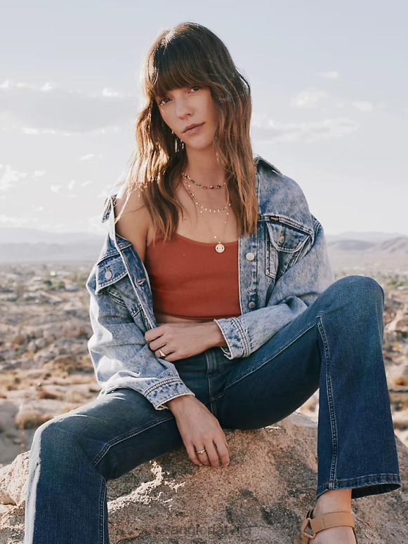 ledaini zils draudzenes džinsa jaka sievietes apģērbs Wrangler BFNTB854