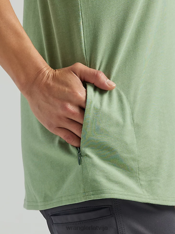 loden sals riggs workwear t-krekls ar īsām piedurknēm sievietes apģērbs Wrangler BFNTB878