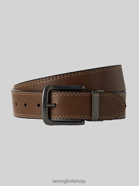 matēts melns atg ādas elastīga josta vīriešiem Piederumi Wrangler BFNTB714