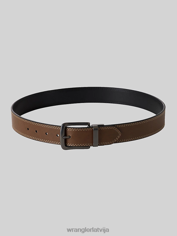 matēts melns atg ādas elastīga josta vīriešiem Piederumi Wrangler BFNTB714