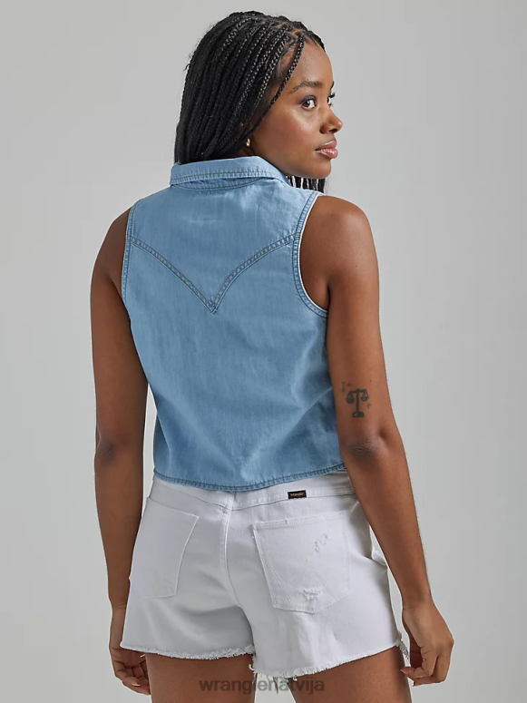 maui zils Rietumu kaklasaites krekls priekšpusē sievietes apģērbs Wrangler BFNTB884