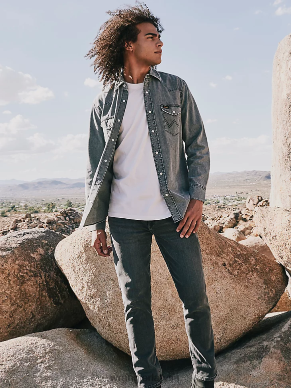 mcallen 20x nē 44 slaids džinss ar taisnām kājām vīriešiem apģērbs Wrangler BFNTB51