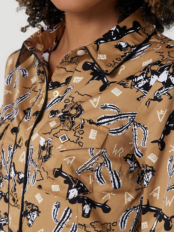 melns ar garām piedurknēm viens punkts priekšpusē un aizmugurē jūgu ciets tops sievietes apģērbs Wrangler BFNTB888