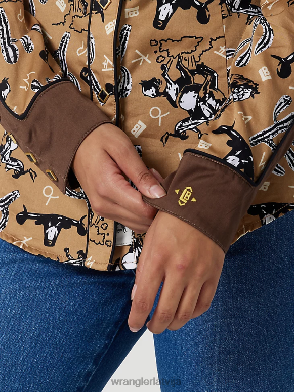 melns ar garām piedurknēm viens punkts priekšpusē un aizmugurē jūgu ciets tops sievietes apģērbs Wrangler BFNTB888