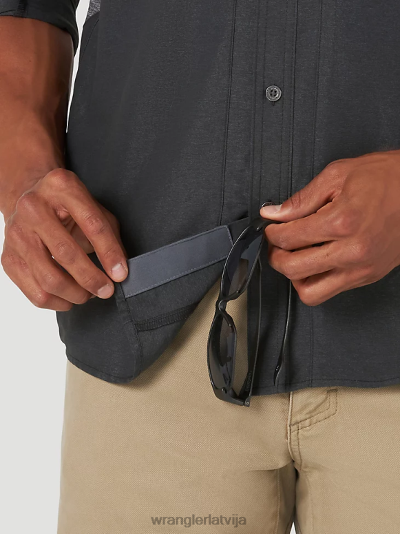 melns atg mix materiāla krekls vīriešiem apģērbs Wrangler BFNTB379