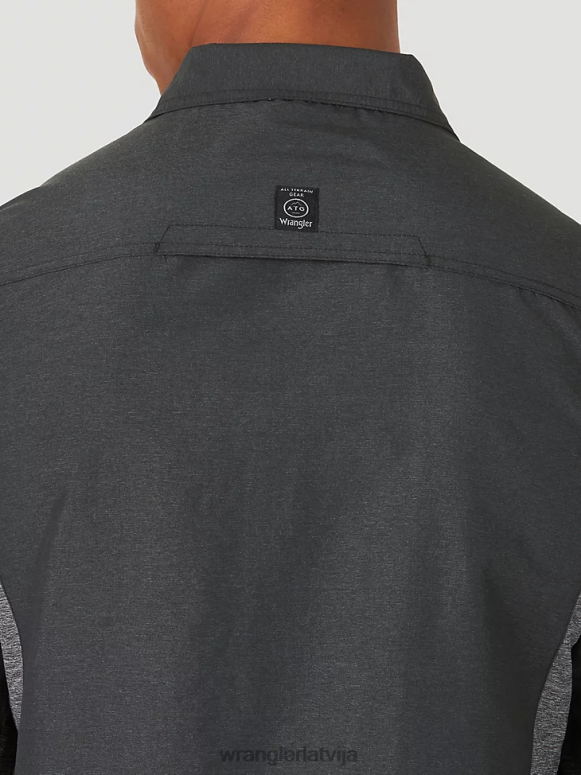 melns atg mix materiāla krekls vīriešiem apģērbs Wrangler BFNTB379