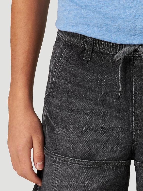 melns atvieglinātas formas slidotājs īss zēni apģērbs Wrangler BFNTB1019