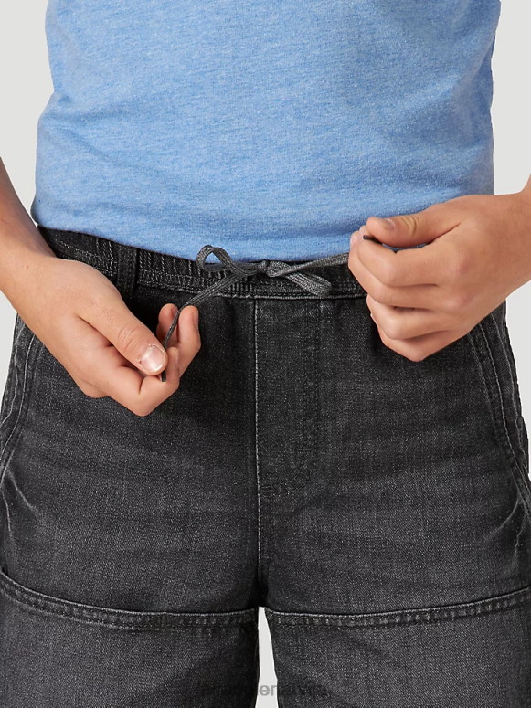 melns atvieglinātas formas slidotājs īss zēni apģērbs Wrangler BFNTB1019