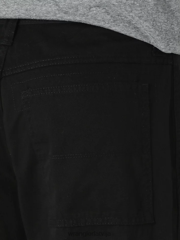 melns autentiskas relaksētas kravas bikses vīriešiem apģērbs Wrangler BFNTB245