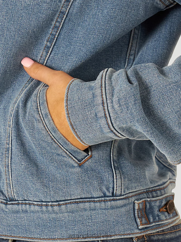 melns riggs workwear darba jaka sievietes apģērbs Wrangler BFNTB867