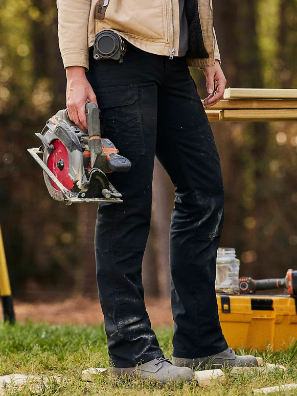 melns riggs workwear ripstop ranger cargo bikses sievietes apģērbs Wrangler BFNTB821