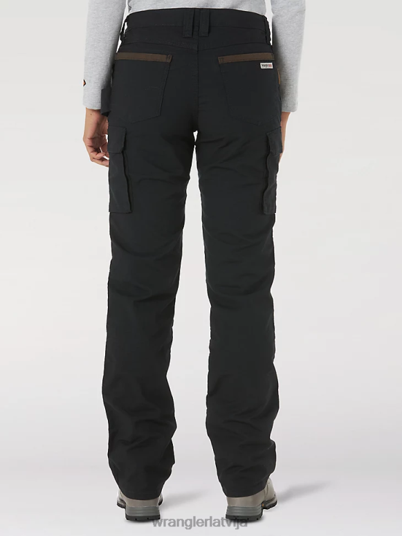 melns riggs workwear ripstop ranger cargo bikses sievietes apģērbs Wrangler BFNTB821