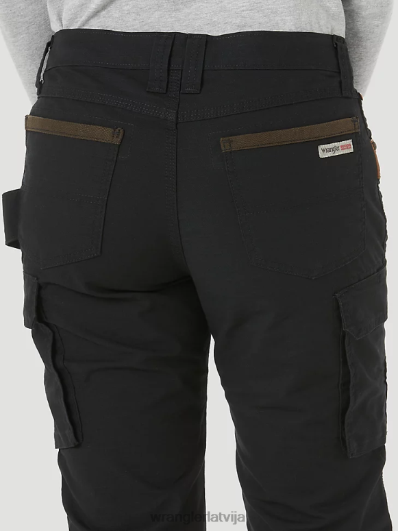 melns riggs workwear ripstop ranger cargo bikses sievietes apģērbs Wrangler BFNTB821