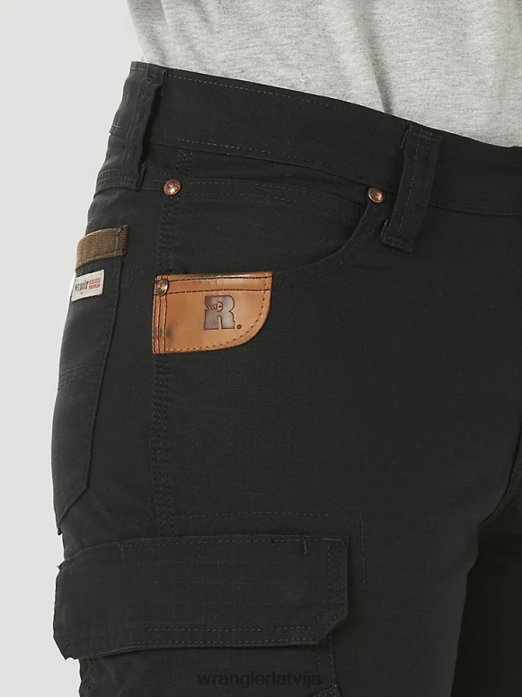 melns riggs workwear ripstop ranger cargo bikses sievietes apģērbs Wrangler BFNTB821