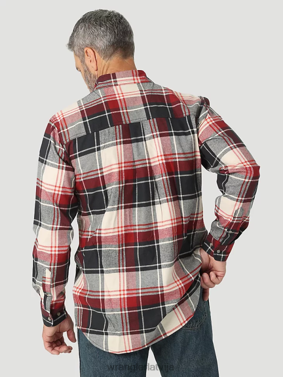 mežs zaļš riggs workwear ar garām piedurknēm pogu uz leju cieta sarža darba krekls vīriešiem apģērbs Wrangler BFNTB349