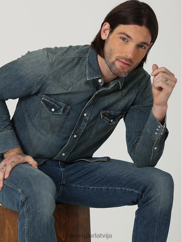 māls mazgāts mantojuma darba krekls vīriešiem apģērbs Wrangler BFNTB476