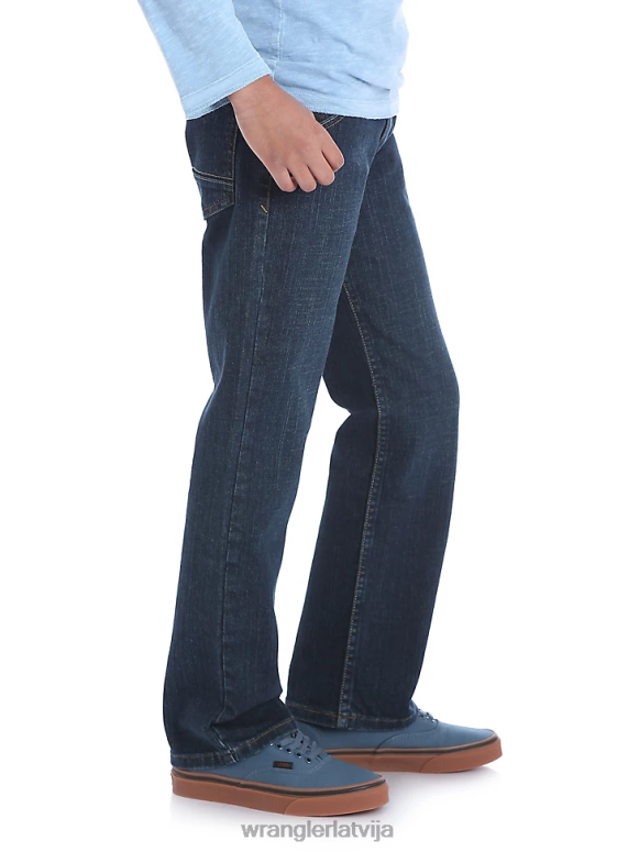 mēness gaiši zils piecu zvaigžņu klasiski taisni pieguļoši džinsi (hasky) zēni apģērbs Wrangler BFNTB972