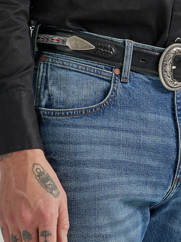 normande retro slim fit džinsi ar taisnām kājām vīriešiem apģērbs Wrangler BFNTB23