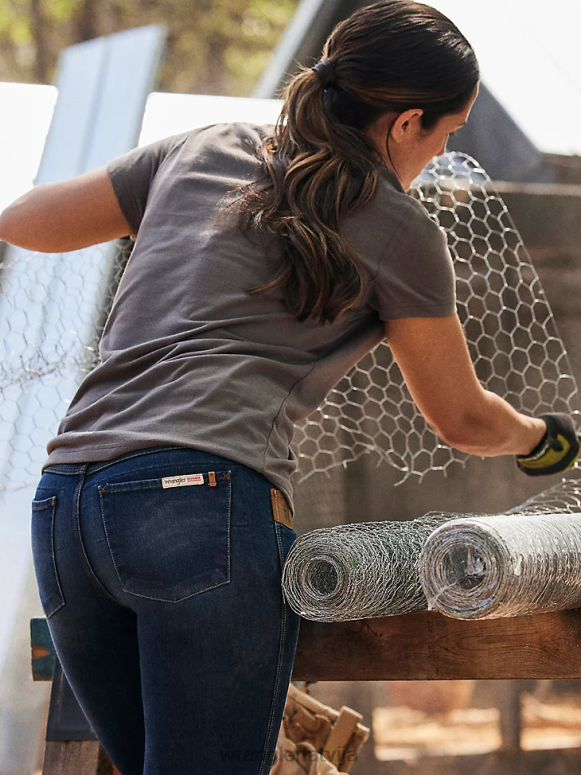 ogles riggs workwear t-krekls ar īsām piedurknēm sievietes apģērbs Wrangler BFNTB877