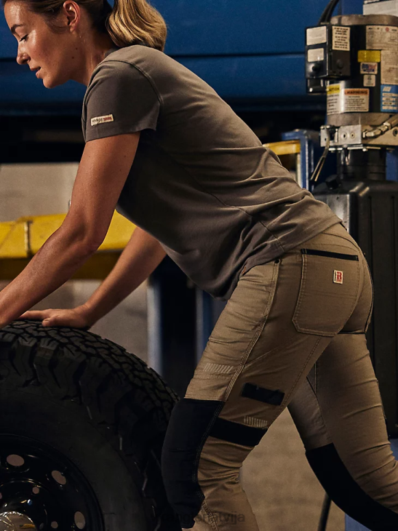 ogles riggs workwear t-krekls ar īsām piedurknēm sievietes apģērbs Wrangler BFNTB877