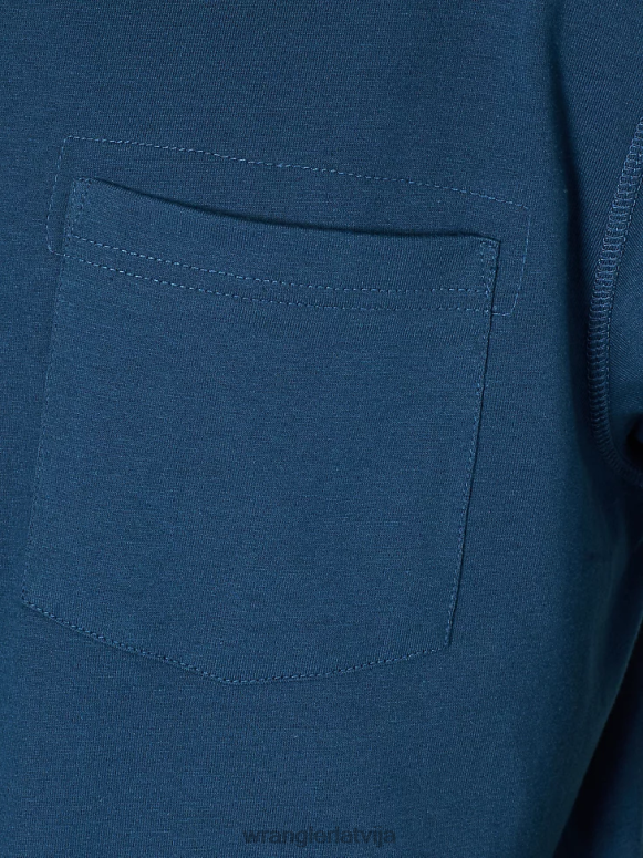 oksfordas zils riggs workwear ar garām piedurknēm 1 kabatas performances t-krekls vīriešiem apģērbs Wrangler BFNTB286