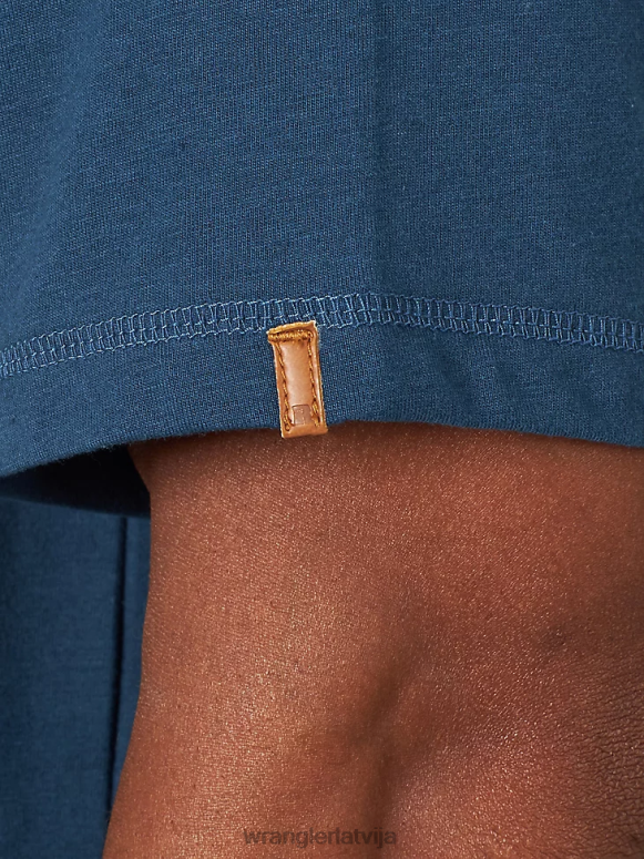 oksfordas zils riggs workwear īsām piedurknēm 1 kabatas performances t-krekls vīriešiem apģērbs Wrangler BFNTB280