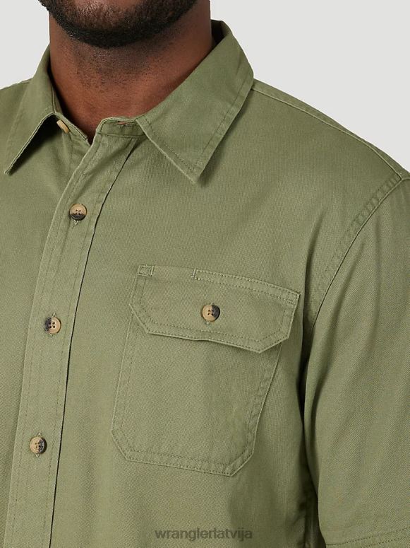 olivīns episks mīksts elastīgs sarža krekls vīriešiem apģērbs Wrangler BFNTB363