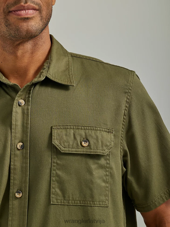 olīvu nakts episks mīksts elastīgs sarža krekls vīriešiem apģērbs Wrangler BFNTB357