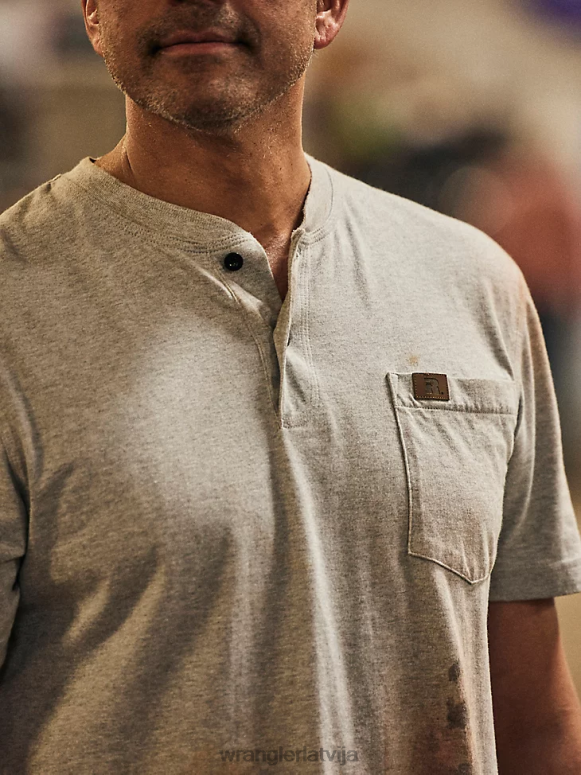 oša virši riggs workwear henley ar īsām piedurknēm vīriešiem apģērbs Wrangler BFNTB271
