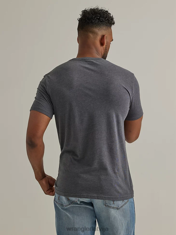 oša virši riggs workwear henley ar īsām piedurknēm vīriešiem apģērbs Wrangler BFNTB271