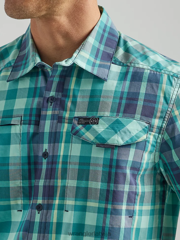 plūdmaiņas pleds atg asimetrisks rāvējslēdzēja kabatas rūtains krekls vīriešiem apģērbs Wrangler BFNTB322