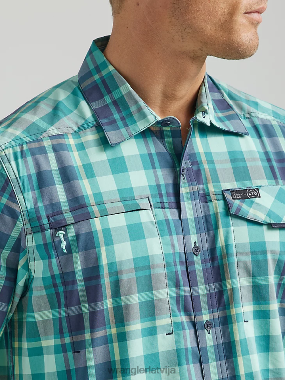 plūdmaiņas pleds atg asimetrisks rāvējslēdzēja kabatas rūtains krekls vīriešiem apģērbs Wrangler BFNTB322