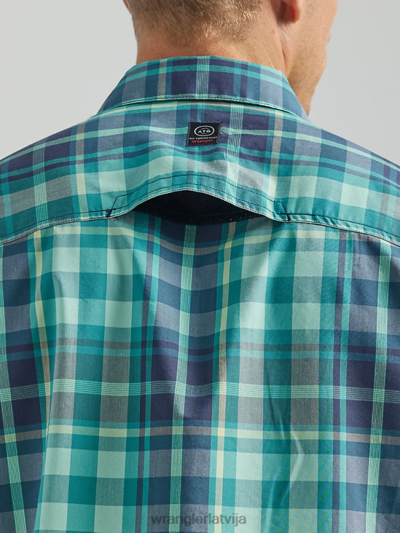 plūdmaiņas pleds atg asimetrisks rāvējslēdzēja kabatas rūtains krekls vīriešiem apģērbs Wrangler BFNTB322