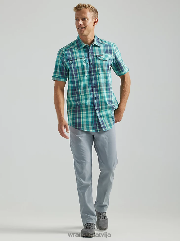 plūdmaiņas pleds atg asimetrisks rāvējslēdzēja kabatas rūtains krekls vīriešiem apģērbs Wrangler BFNTB322