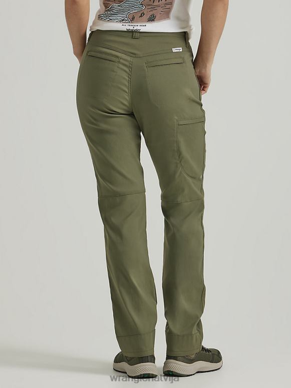 putekļainās olīvas atg by slim utility pant sievietes apģērbs Wrangler BFNTB816