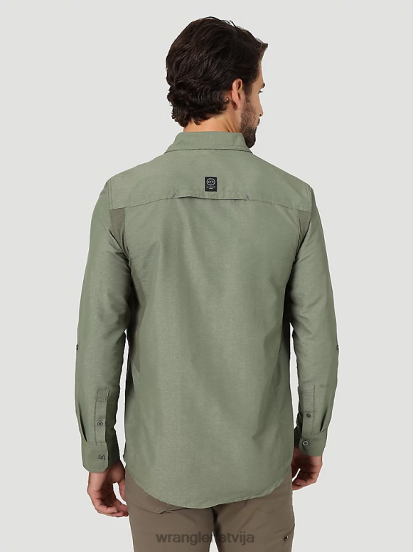 putekļainās olīvas atg mix materiāla krekls vīriešiem apģērbs Wrangler BFNTB377