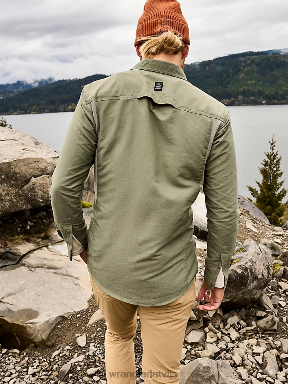 putekļainās olīvas atg mix materiāla krekls vīriešiem apģērbs Wrangler BFNTB635