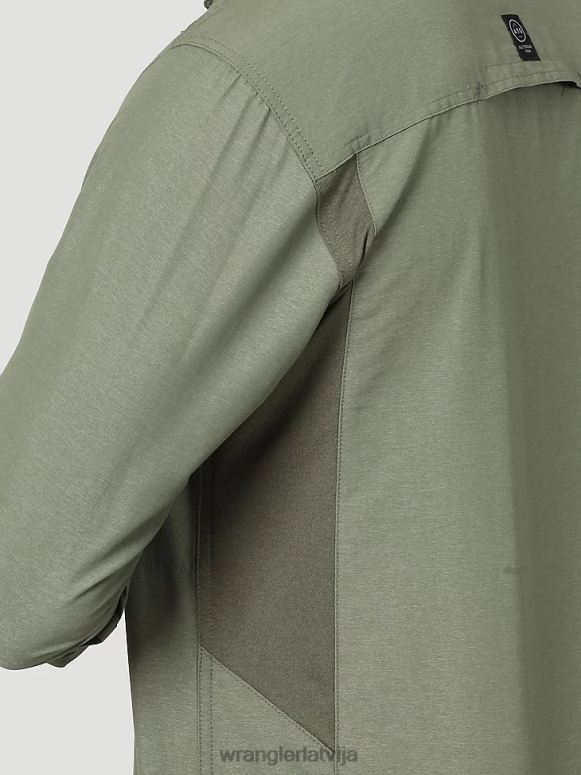 putekļainās olīvas atg mix materiāla krekls vīriešiem apģērbs Wrangler BFNTB635