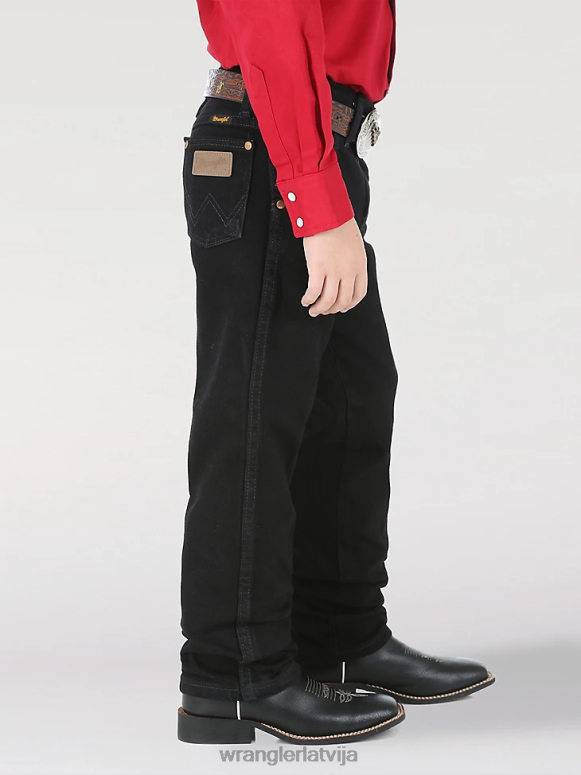 pārkrāsota melna kovboju piegriezuma oriģināli pieguļošs džinss zēni apģērbs Wrangler BFNTB934