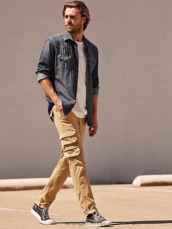 ražu elastīgas konusveida kravas bikses vīriešiem apģērbs Wrangler BFNTB226