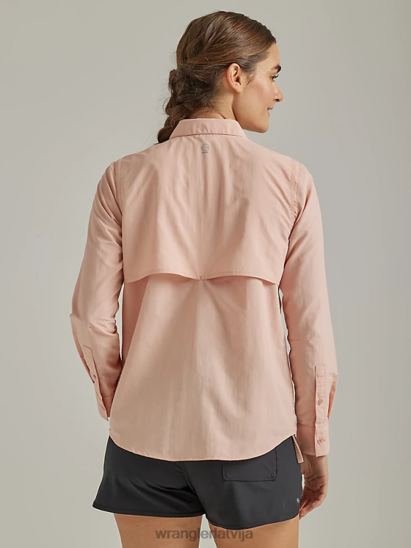 roze atg ar makšķernieka kreklu sievietes apģērbs Wrangler BFNTB899