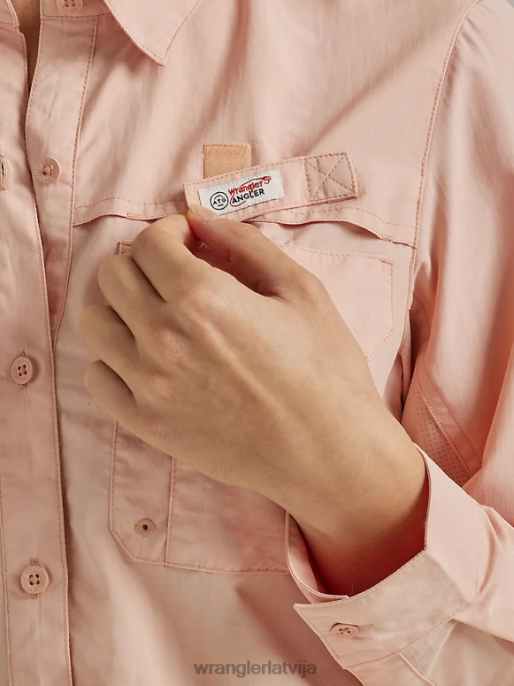 roze atg ar makšķernieka kreklu sievietes apģērbs Wrangler BFNTB899