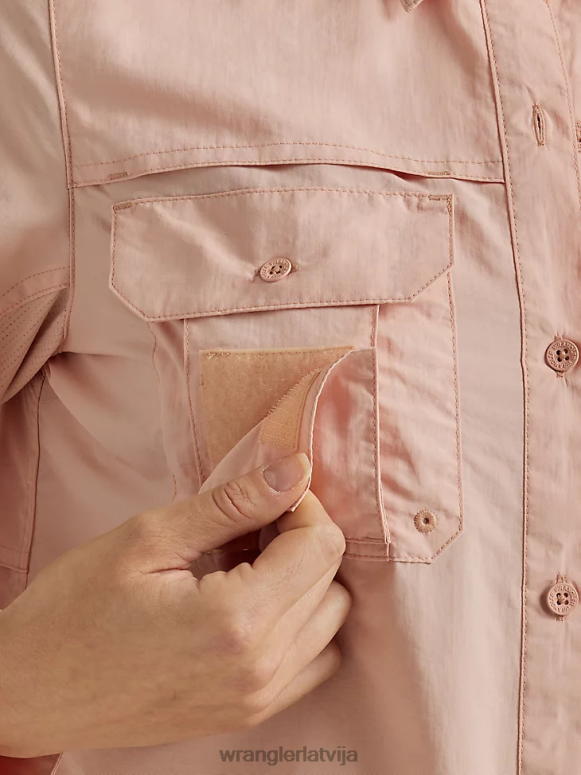 roze atg ar makšķernieka kreklu sievietes apģērbs Wrangler BFNTB899