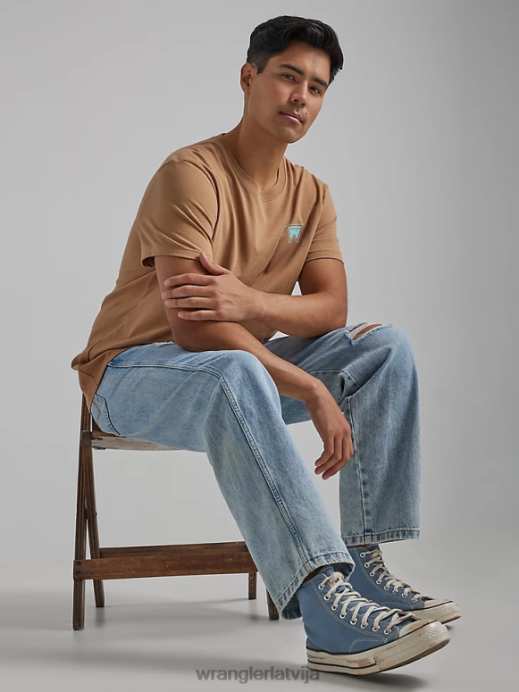 saplēsta viegla mazgāšana mantojuma redding brīvi pieguļošs džinss vīriešiem apģērbs Wrangler BFNTB185