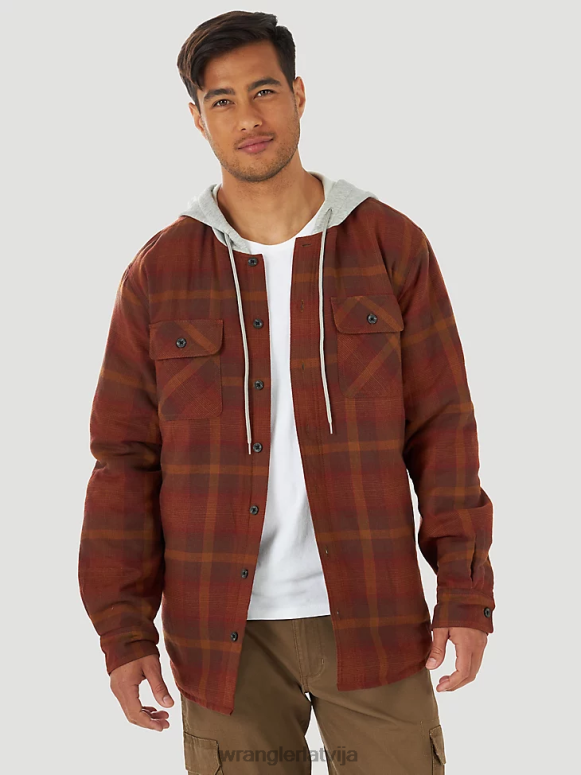 sarkans autentisks stepēts flaneļa kreklu jaka vīriešiem apģērbs Wrangler BFNTB393