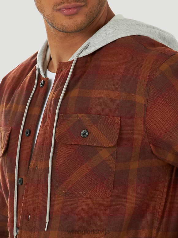 sarkans autentisks stepēts flaneļa kreklu jaka vīriešiem apģērbs Wrangler BFNTB393