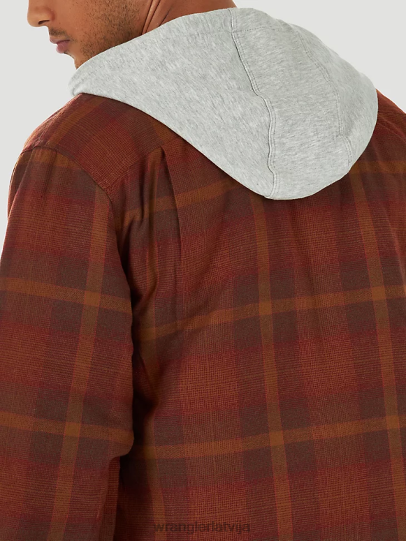 sarkans autentisks stepēts flaneļa kreklu jaka vīriešiem apģērbs Wrangler BFNTB393