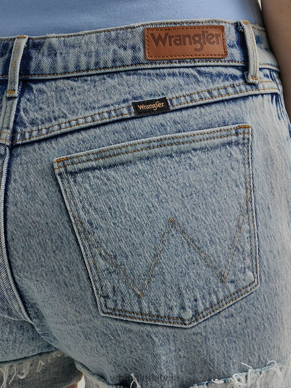 savvaļas puķe iznīcināts džinsa ruļļa īss sievietes apģērbs Wrangler BFNTB851